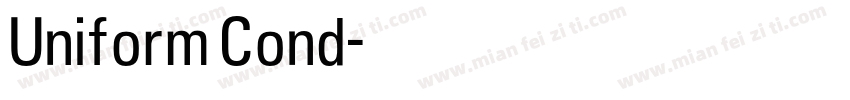 Uniform Cond字体转换